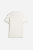 T-SHIRT SLUB  SERAFINO CON TASCHINO GESSO