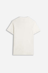 T-SHIRT SLUB  SERAFINO CON TASCHINO GESSO