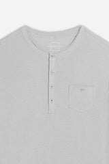 T-SHIRT SLUB SERAFINO CON TASCHINO GRIGIO