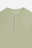 T-SHIRT SLUB SERAFINO CON TASCHINO KAKI