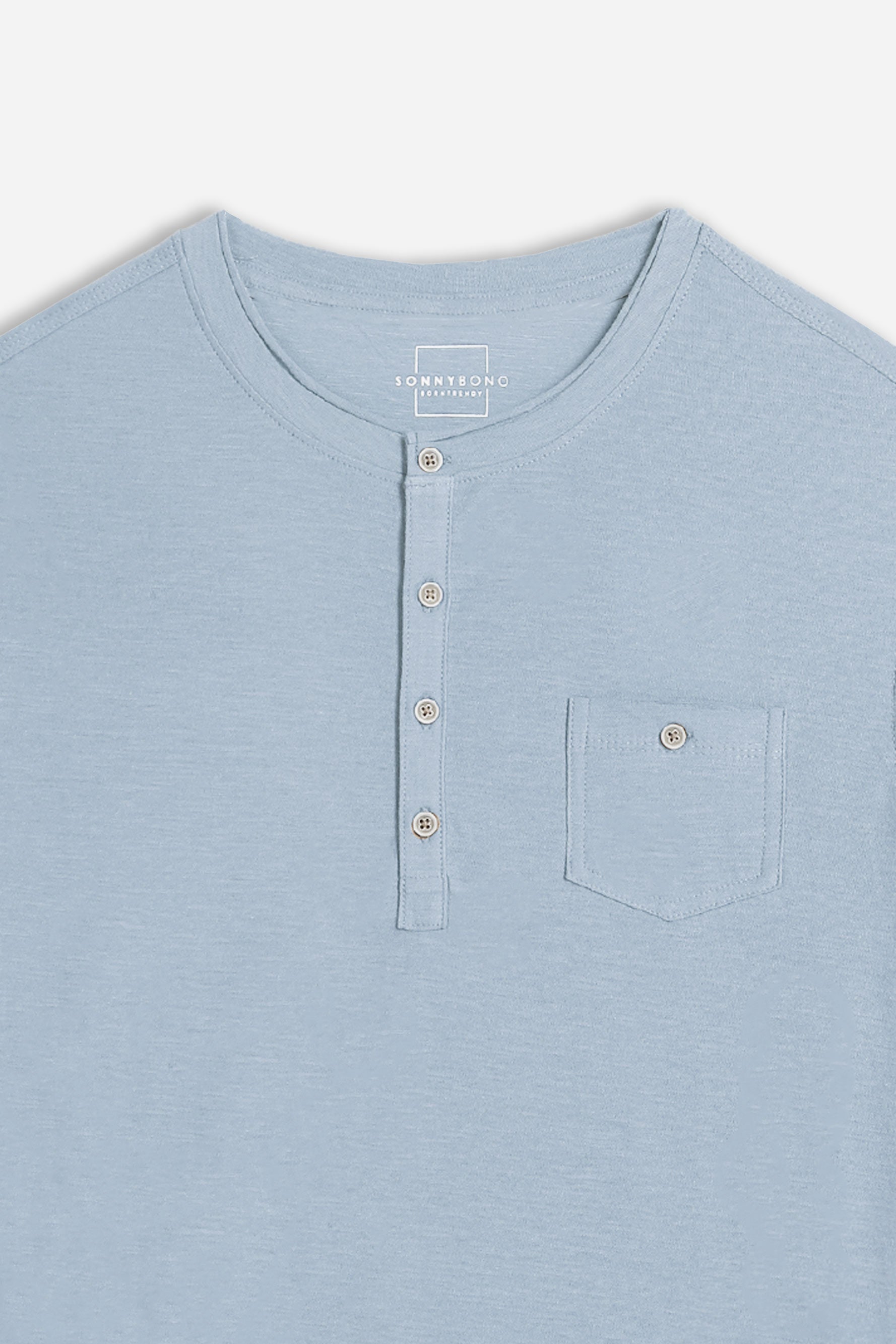 T-SHIRT SLUB SERAFINO CON TASCHINO POLVERE