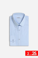 CAMICIA POPELINE BASIC CIELO