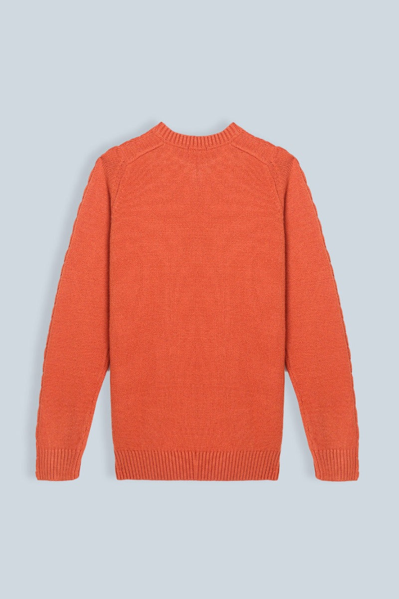 MAGLIA GIROCOLLO MANICA A MARTELLO ARANCIO