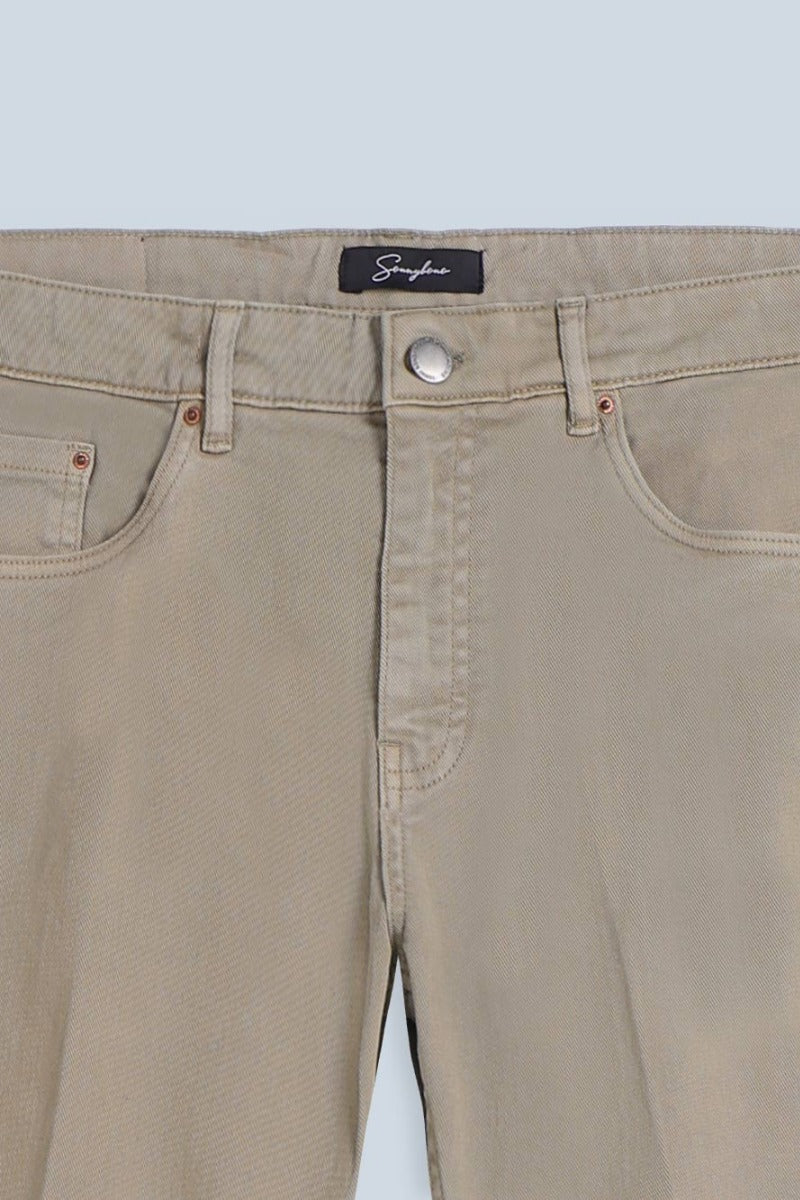 PANTALONI 5 TASCHE IN BULL TORTORA