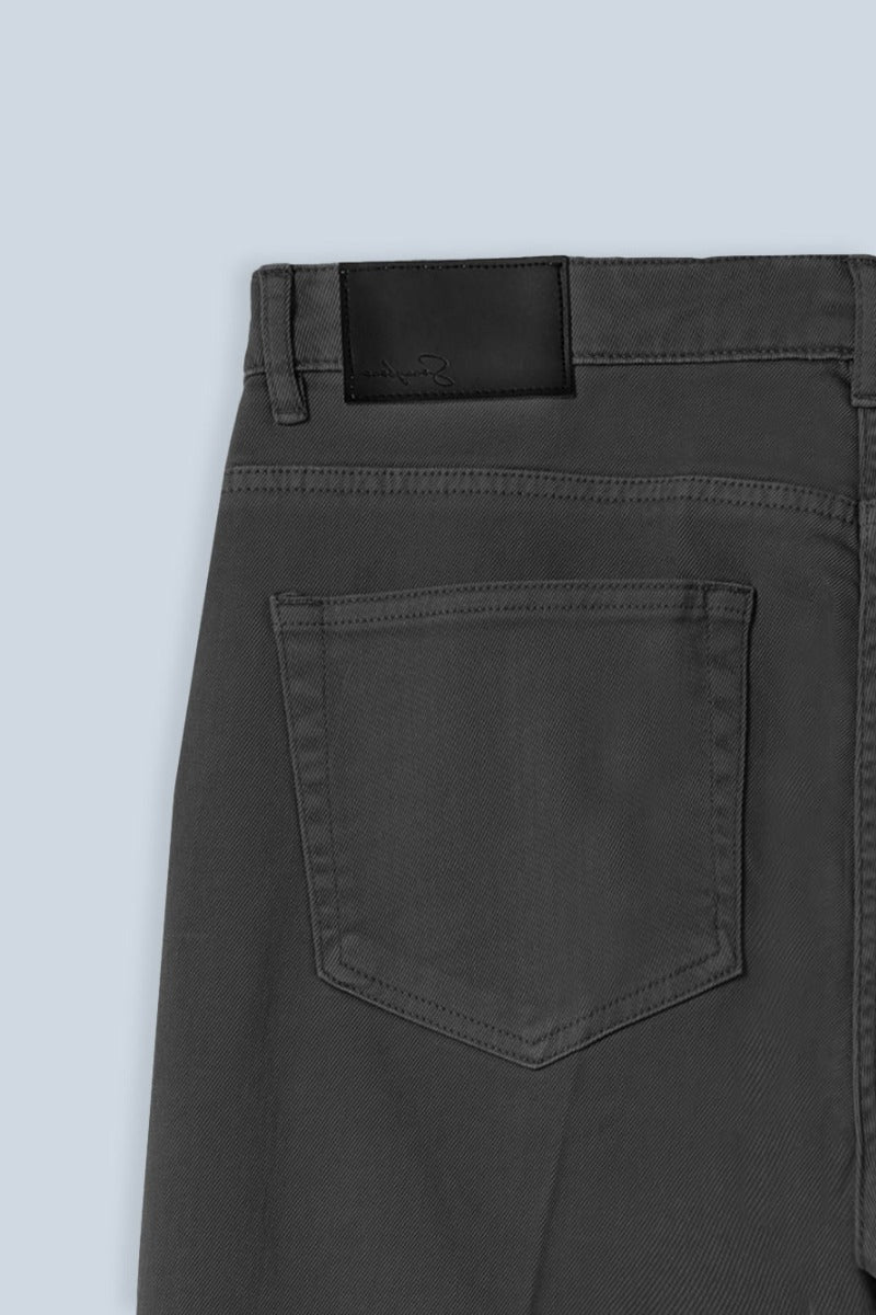 PANTALONI 5 TASCHE IN BULL GRIGIO SCURO