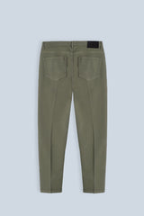 PANTALONI 5 TASCHE IN BULL VERDE MILITARE