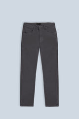 PANTALONI 5 TASCHE IN GABARDINA COMFORT GRIGIO SCURO