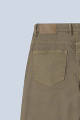 PANTALONI 5 TASCHE IN GABARDINA COMFORT VERDE MILITARE