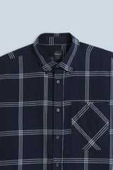 CAMICIA IN FLANELLA LEGGERA F BLU