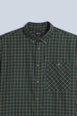 CAMICIA IN FLANELLA LEGGERA F VERDE