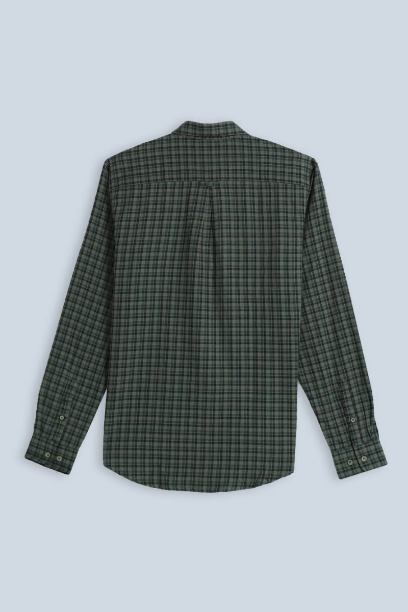 CAMICIA IN FLANELLA LEGGERA F VERDE