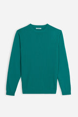 MAGLIA GIROCOLLO CHICCO RISO VERDE SMERALDO