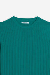 MAGLIA GIROCOLLO CHICCO RISO VERDE SMERALDO