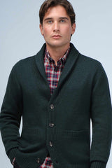 MAGLIA CARDIGAN CON BOTTONI VERDE BOSCO