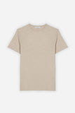 T-SHIRT OVERLOCK COTONE FIAMMATO BEIGE - Sonnybono