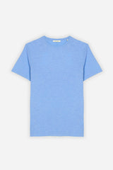 T-SHIRT OVERLOCK COTONE FIAMMATO CELESTE