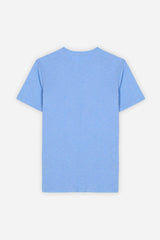 T-SHIRT OVERLOCK COTONE FIAMMATO CELESTE