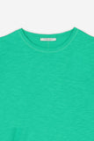 T-SHIRT OVERLOCK COTONE FIAMMATO VERDE - Sonnybono