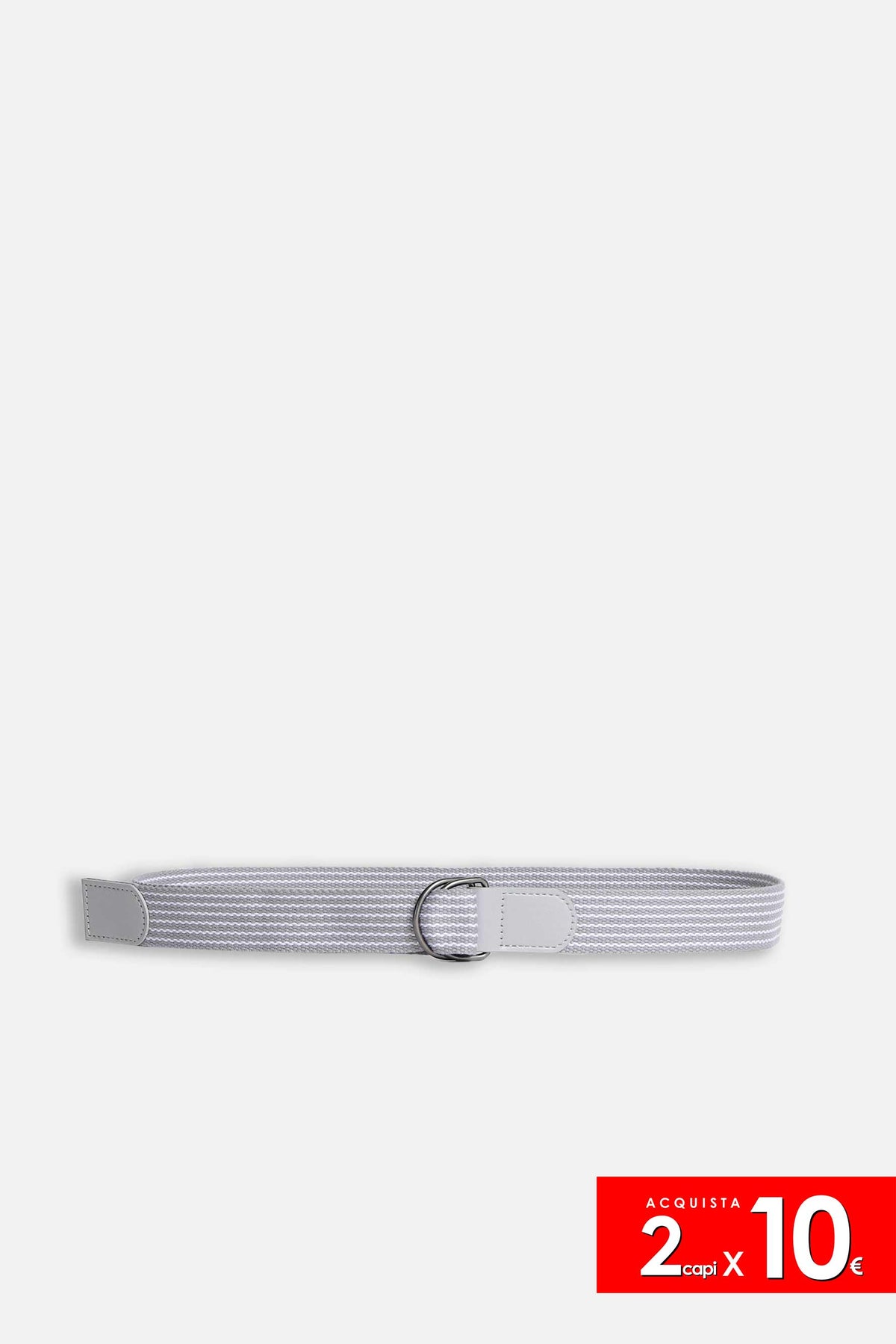 CINTURA RIGATA IN CORDA GRIGIO
