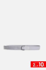 CINTURA RIGATA IN CORDA GRIGIO