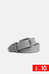 CINTURA BASIC EFFETTO PELLE GRIGIO