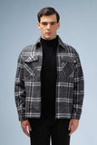 GIUBBOTTO OVERSHIRT A QUADRI GRIGIO - Sonnybono