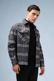 GIUBBOTTO OVERSHIRT A QUADRI GRIGIO - Sonnybono