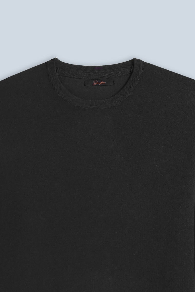 MAGLIA GIROCOLLO PREMIUM IN VISCOSA NYLON NERO