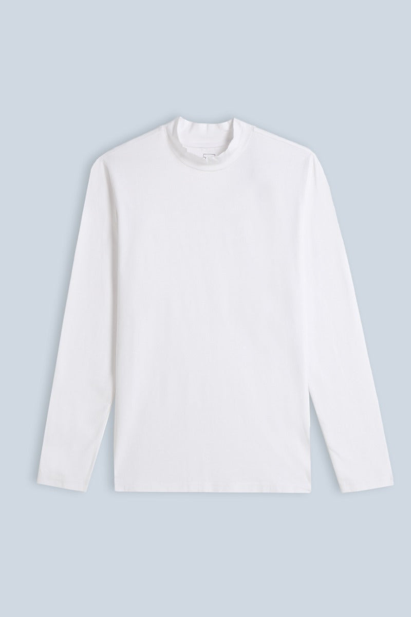 T-SHIRT LUPETTO MANICA LUNGA BIANCO