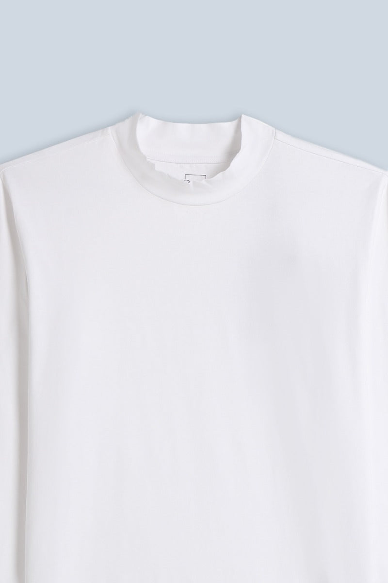 T-SHIRT LUPETTO MANICA LUNGA BIANCO