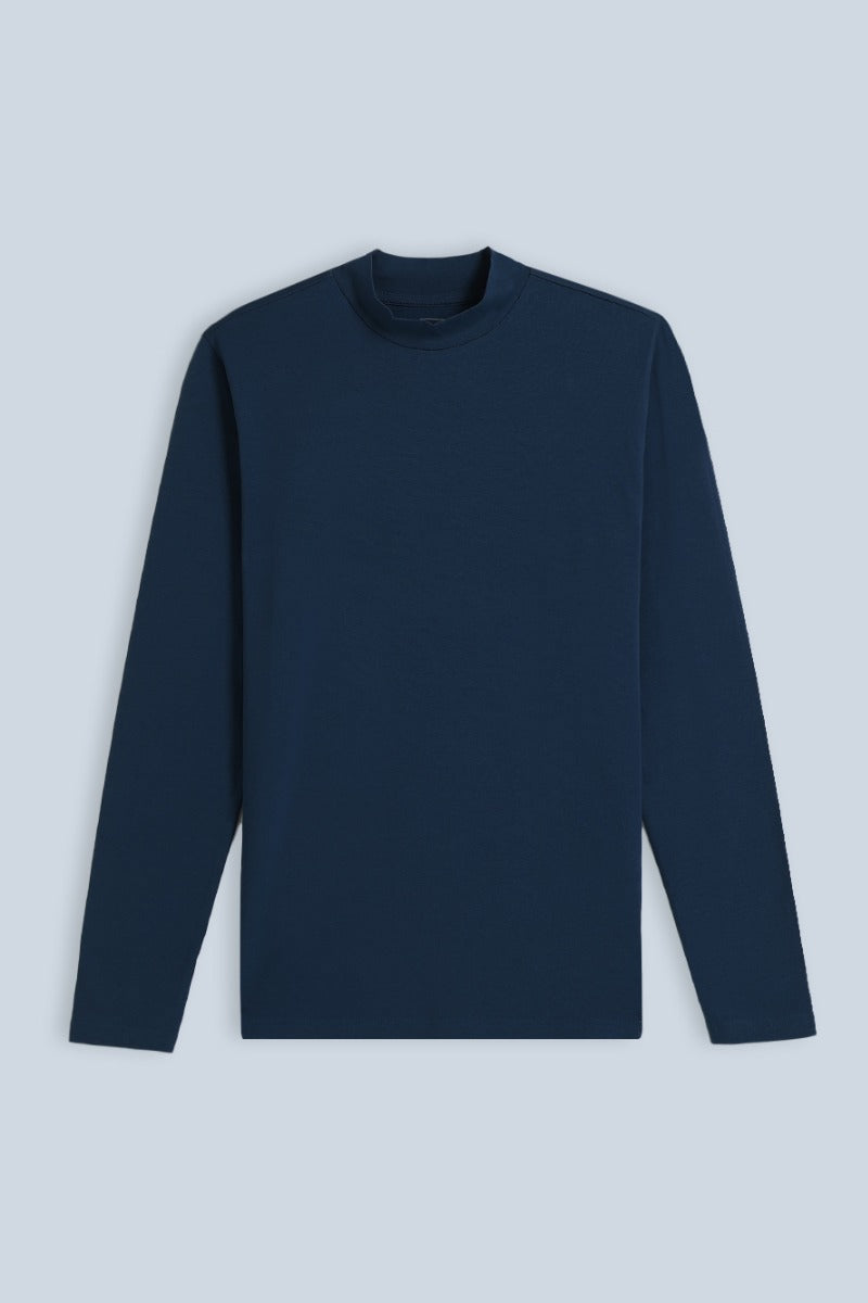 T-SHIRT LUPETTO MANICA LUNGA BLEU