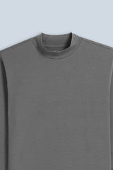 T-SHIRT LUPETTO MANICA LUNGA GRIGIO SCURO