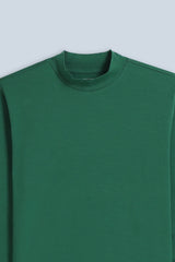 T-SHIRT LUPETTO MANICA LUNGA VERDE BOSCO