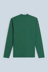 T-SHIRT LUPETTO MANICA LUNGA VERDE BOSCO