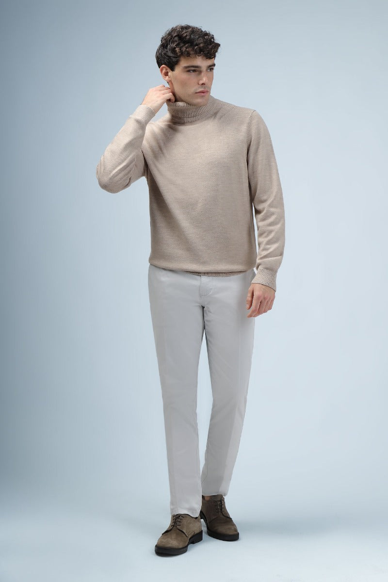 PANTALONI CHINOS SLIM FIT GRIGIO CHIARO