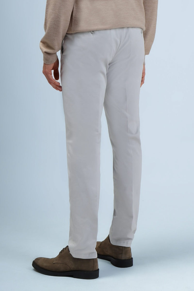 PANTALONI CHINOS SLIM FIT GRIGIO CHIARO