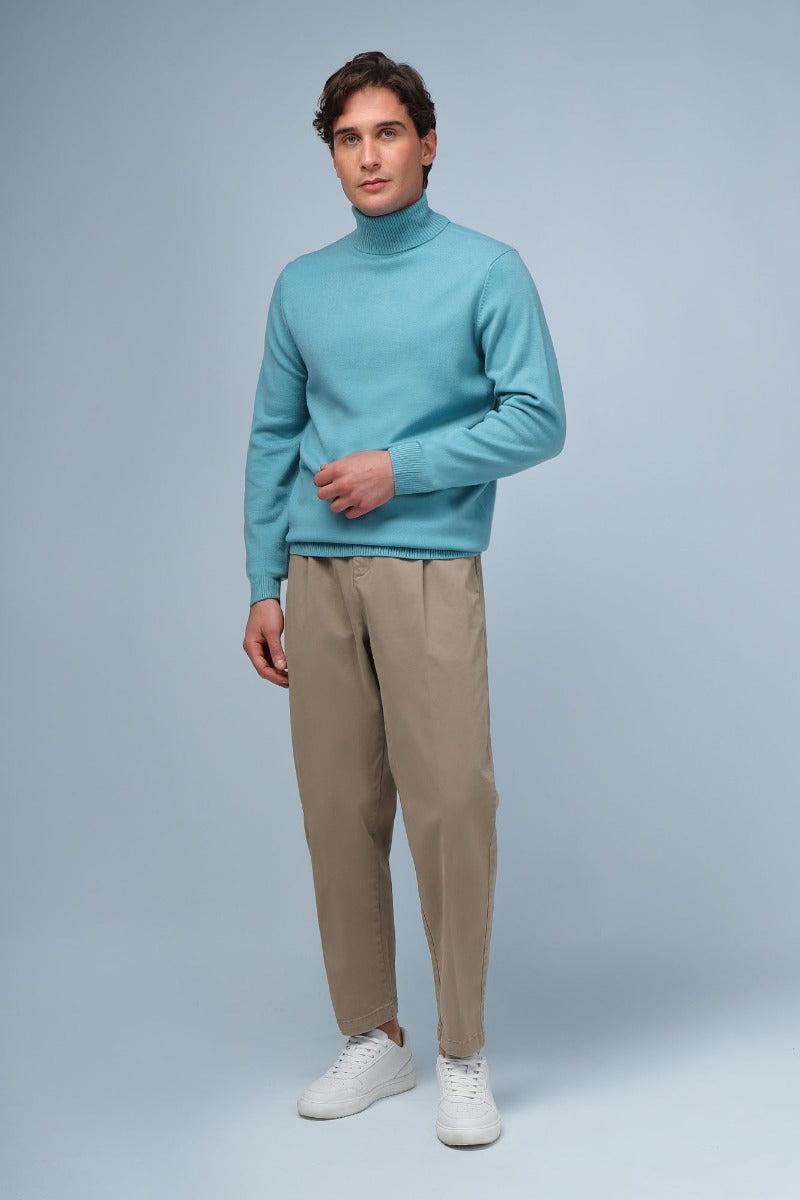 PANTALONI CHINOS CON PENCES TORTORA