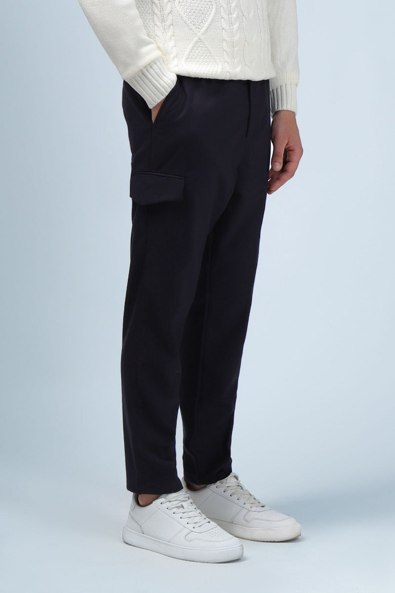 PANTALONI JOGGER CON TASCONI BLEU