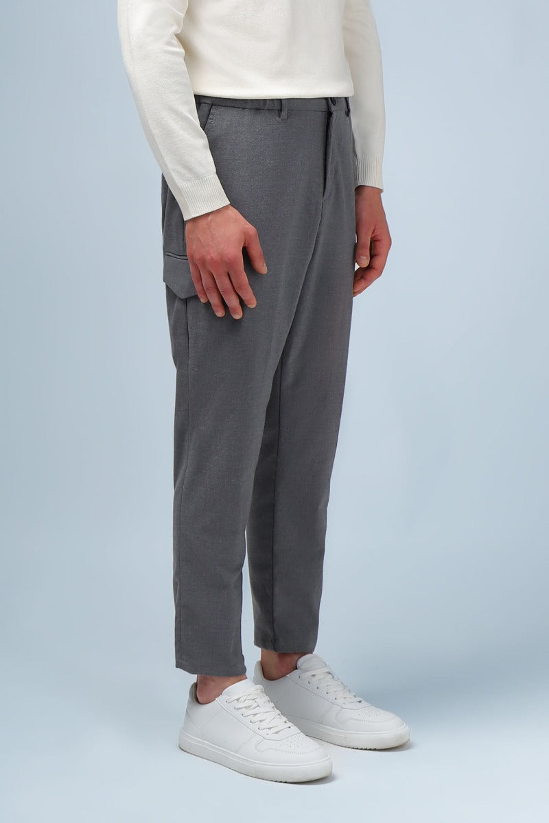 PANTALONI JOGGER CON TASCONI M GRIGIO