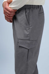 PANTALONI JOGGER CON TASCONI M GRIGIO