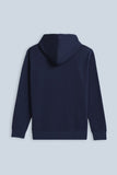 FELPA CON ZIP E CAPPUCCIO BLEU - Sonnybono