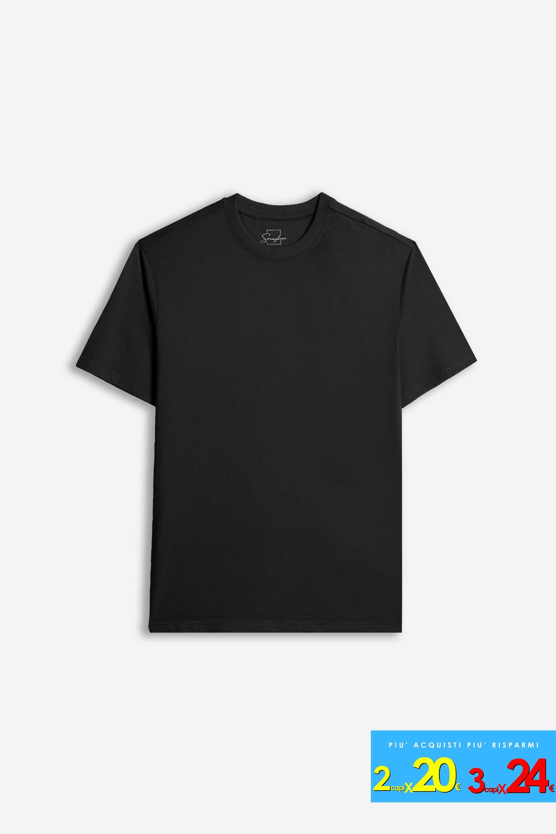 T-SHIRT GIROCOLLO BASIC NERO