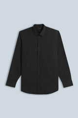 CAMICIA BASIC IN POPELINE NERO