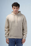 FELPA CON CAPPUCCIO COMFORT FIT BEIGE - Sonnybono
