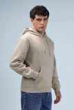 FELPA CON CAPPUCCIO COMFORT FIT BEIGE - Sonnybono