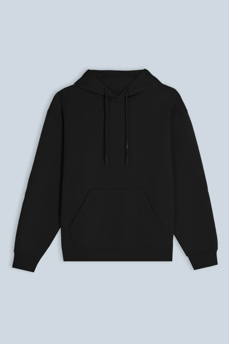 FELPA CON CAPPUCCIO COMFORT FIT NERO - Sonnybono