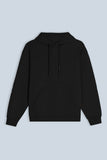 FELPA CON CAPPUCCIO COMFORT FIT NERO - Sonnybono