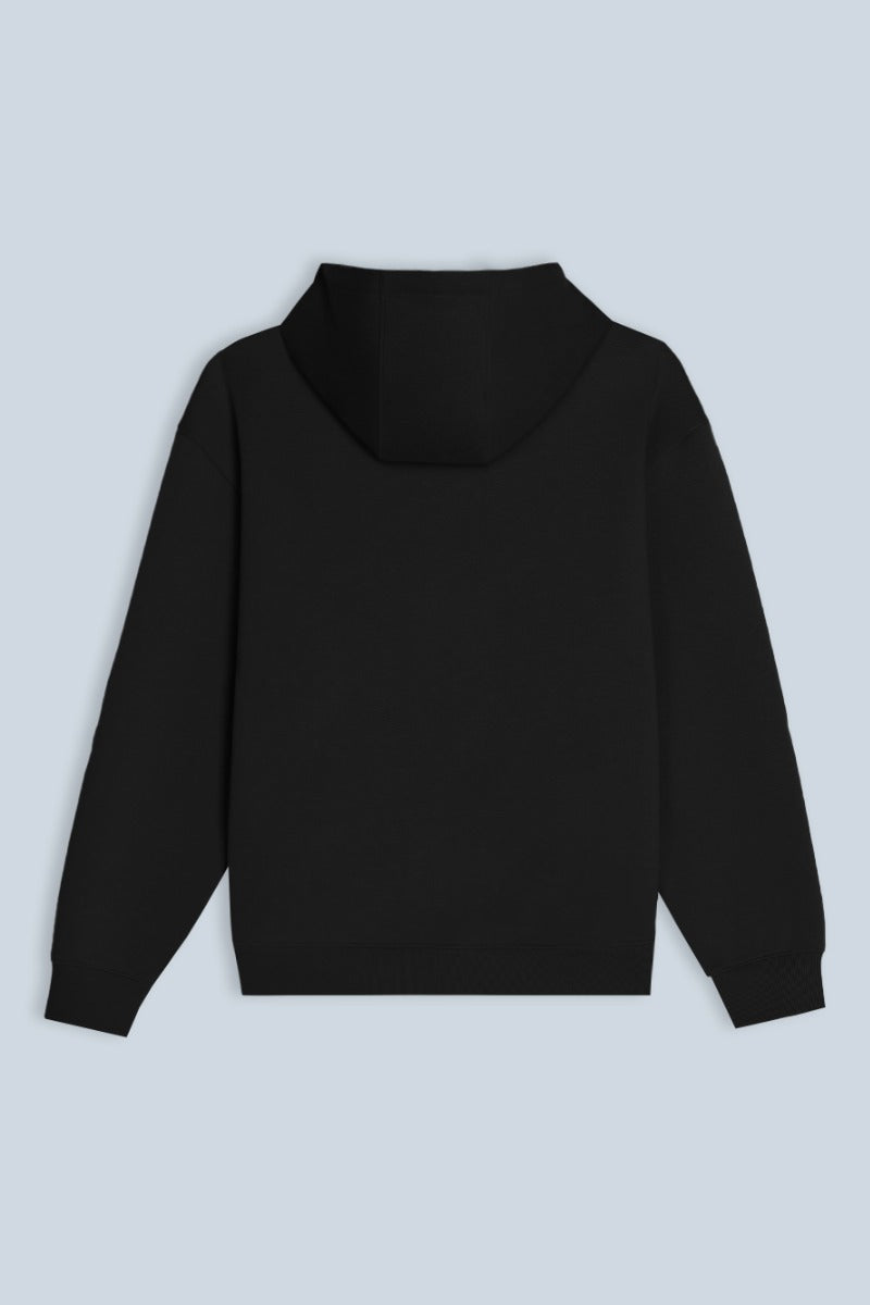 FELPA CON CAPPUCCIO COMFORT FIT NERO - Sonnybono