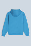 FELPA CON CAPPUCCIO COMFORT FIT PETROLIO - Sonnybono