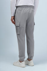 PANTALONI IN FELPA CON TASCONI GRIGIO